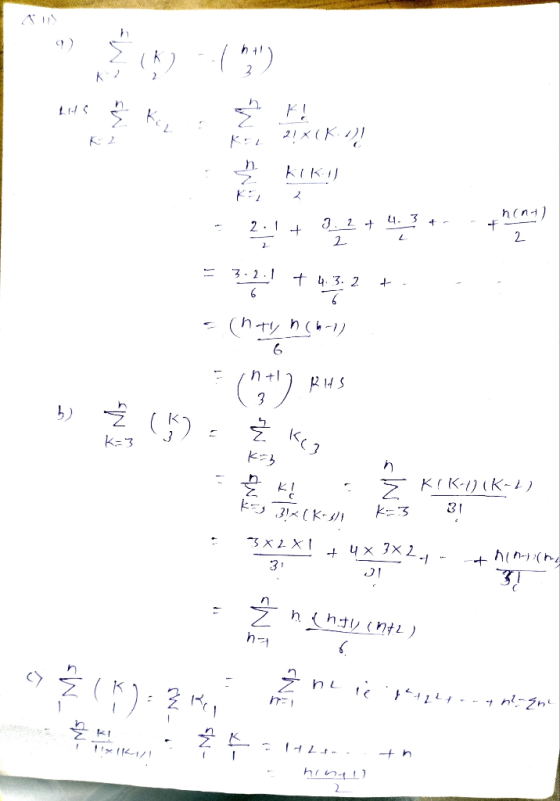 --16) K: ?!*(K: 1)! E kiku) 2.11 3 nina) 2 + 4.3 - - 2 3.2. + 4.3. 2 + = (hty (61) -17 RHS b) Ź (2 : K=3 Ž Kre K=3 > KIK-U I