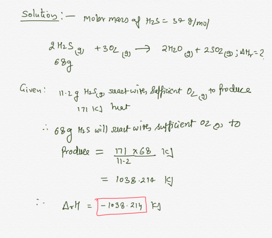 solution :- molor mars af H2S = 30 g/mol 2 H2S g, +302 g, > 2020 g) + 28028 ; Ath=? 68g Given: 11:29 HzSg react with sufficie