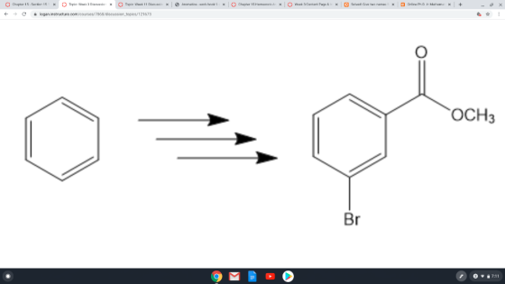 Aromatic work book * O Chapter 15 Homework AX O Wok Content Page C oved Give two namex Online Ph.D. in Mathema x + - X Chapte