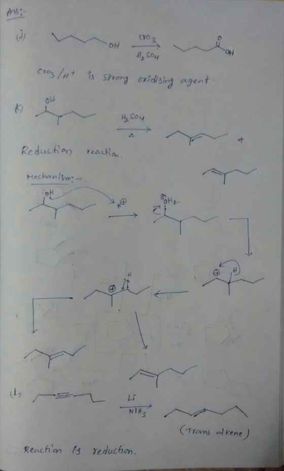 CYO 04 ros/ is SPong cxidisingh eyent 011 6) H, sou 叶 Reduchen reacHa Mechanism,:- ti N1H 3 Trang ot kene Reachn s reduchion