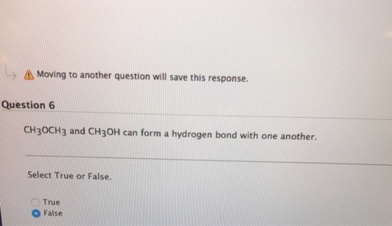CH_3OCH_3 and CH_3OH can form a hydrogen bond with