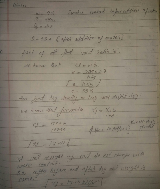Griven Sueder Contad be fore addlihen Se 55% aftes additon of/ wades? first of all findl void ahie e we knocw that O99x2.7 L