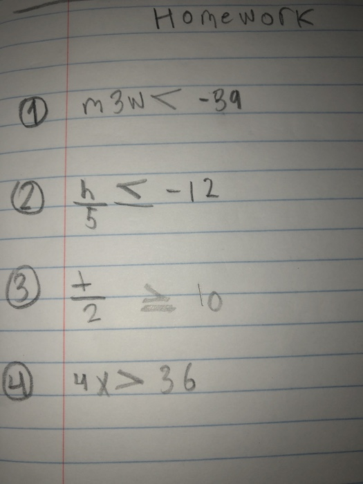 Homework ① m3WT - B9 0 h <-12 © ¢ to 4 4X> 36
