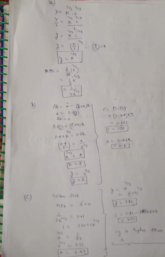 12/ K .L 7 - I - 3 213 K L 113 y = K. (k=k 13 17 - K MPK = OK 213 IK = (1-5-Y Ok= a - (d+Wk7 i= Ak=0 sofly) = (1-0.4) X2 = 0.
