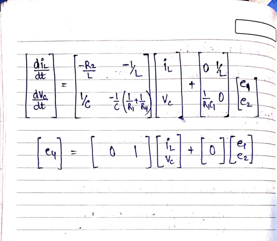 dic at -R₂ L -/ tu L + dva dt LO 1 C2 ol Ive 3 (41) VE no [1]• [0][: eq