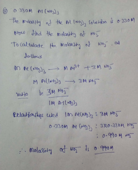 To calculate the, molosde, NrS, od : 0.990