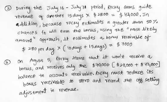 @ During the July 16 - July 31 period, Rocky earns guide revenue of another 15 days * $ 2800 = $42000. In addition, because r