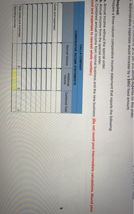 HUULIUUHUI LIU per un sening expense for this order. - Administrative expenses would increase by a $860 fixed amount. Require