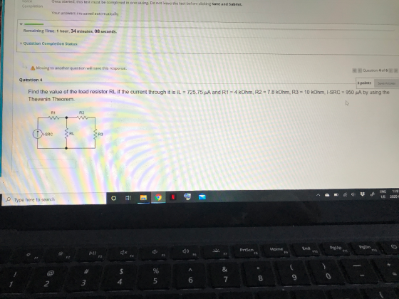Once started, this test must be completed in one sitting, Do not leave the test before clicking Save and Submit Force Complet