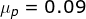 Mp = 0.09