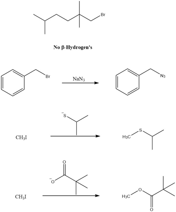 No ß-Hydrogens BI NaN3 CHI Нас: CHI H3C