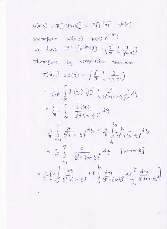 we have 0(0,0) = f [t(a,b)] - † [f (m)] =f(0) Therefore u(x, y) = f(x) etaly we have q- le-taly) = a 1 4 12) Therefore by con
