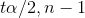 t \alpha/2,n-1