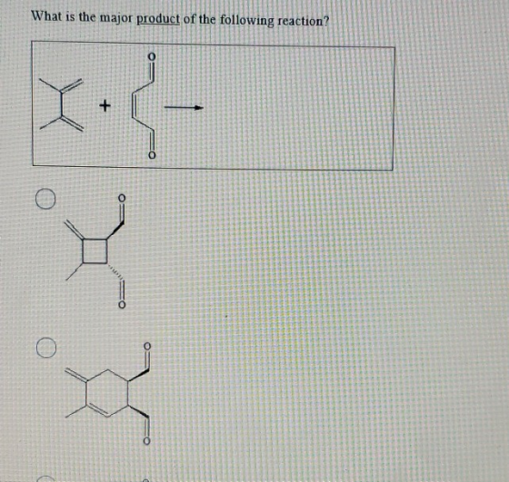 What is the major product of the following reaction? +