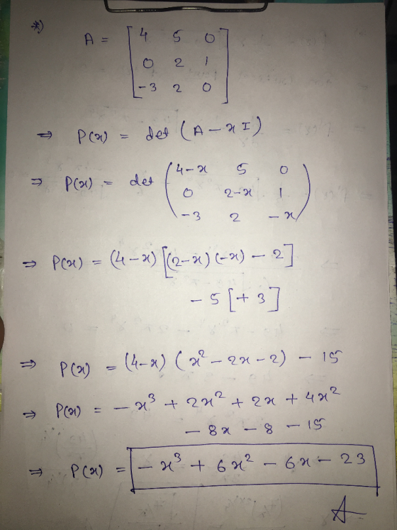 -3 2 PCo) 는 ,det CA-I(1) ラ 5+3 12 2