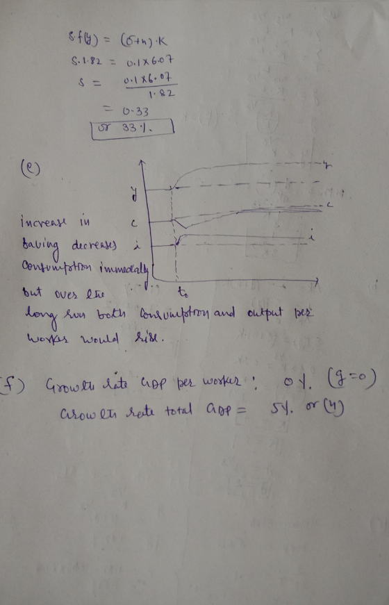 s fly) = (6th)k S. 1.82 = 0.1 x 6.07 s = 0.1x6.07 1.82 = 0.33 1or 33%. ім сүеди и с faving decreases i Consumption immedialyt