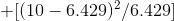 +[(10-6.429)^2/6.429]