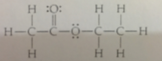 Ethyl acetate, C4H802, is a fragrant substance use