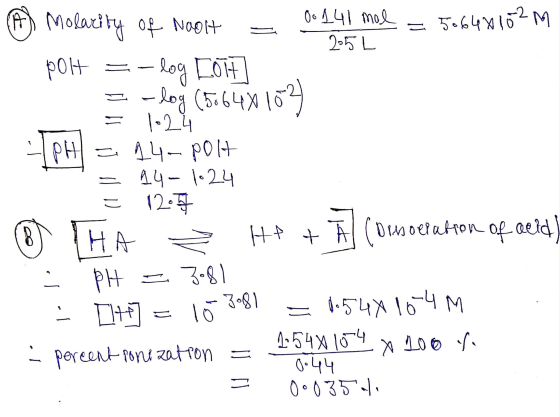 @ Molarity Of Naolt 0 141 mol =50648102m = 2.5 L 3 polt = -log [017] = -log (5064% 10% 1024 = 14-polt = 94-1024 = 12057 B THA