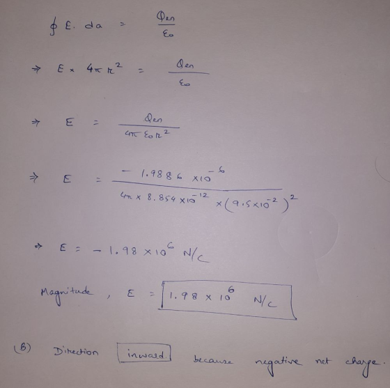 da Den Eo 2 Ex 40 r? den v Eo - GT to 2² 1.9886 X10 42 X 8.854X10 - 12 x(9.5x10²)² * E - 1.98 x 10 с N/a Magnitude E 2 1.98 x