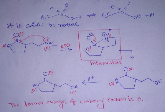 DES oo t.Ht Hz C ort - acidic in nature. It is OP 7 t intermediate O A The formal change of carbonyl carbon is o.