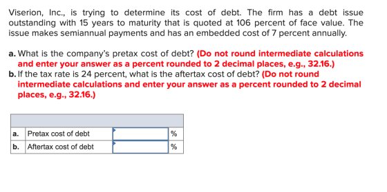Viserion, Inc., is trying to determine its cost of debt. The firm has a debt issue outstanding with 15 years to maturity that