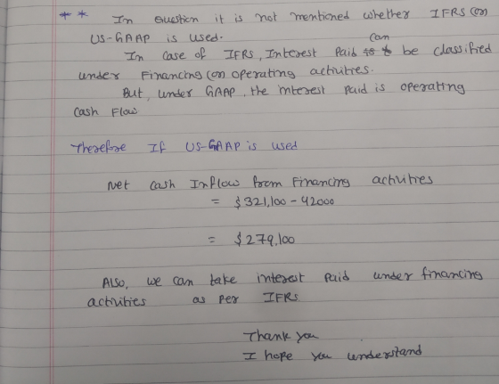Us-GAAP is uused undex Financns (m operatins achutres Cash Flos Cam But, undes GAfe the mteest Rid is opegrating 4321 ,loo- y 200。 Also, we coan achibies tase imte et Rid under fmancins as Per EKS r hape you undesitend