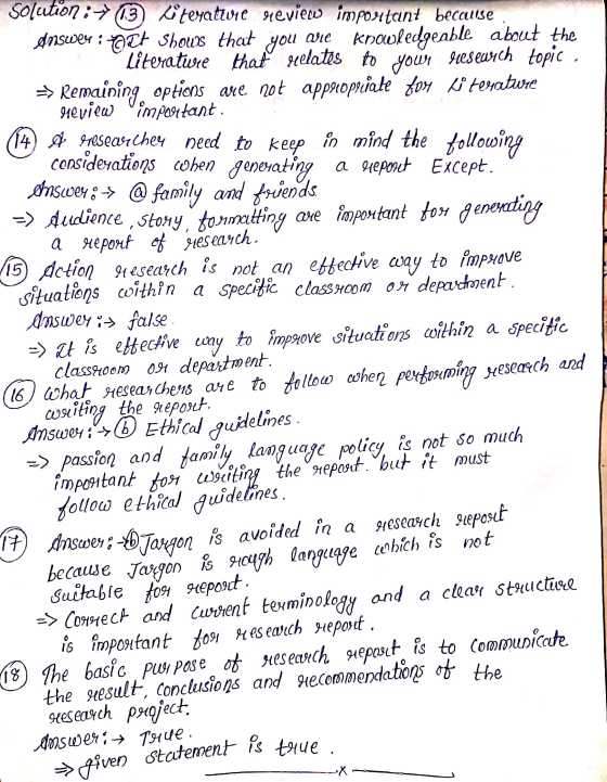given Statement is thue . Solution : + 13 Liteyatwie review important because Answer : Ott Shows that you are knowledgeable a