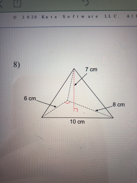 © 2020 Kuta Software LLC. AI 7 cm 6 cm 8 cm 10 cm