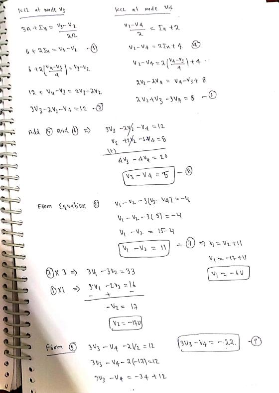 fach at wode 3 Ich at node va V7-V4 - In +2 30t In - - V2 21. , VL-VA > Int4 (40 6 + 2 In = V₂ -V2 VzV2 VZ-V4 = 2(***)+4 4 6+