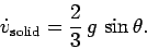Usolid g sin θ