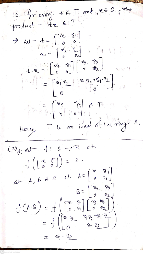 the 2. for every te T andres produd tx ET het t= 1 ng [ 12 por ] [ Mig 22 ses y tin= PE mix sa q +9, ZZ U o rez 137 ET 0 of S