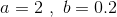a=2~,~ b=0.2