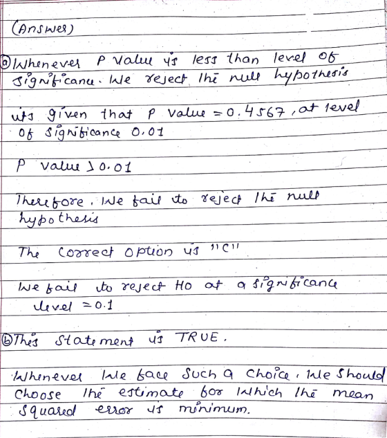 lahin eve P Valu less than level o6 u+ ien that P value -0.467 Ihes Stati ment ui TR UE choose lhiesti mote 6CT1시んchlhi mean