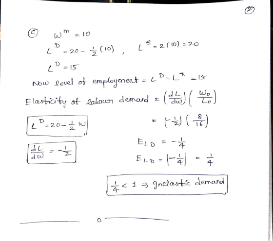 2 wjo Elastaty of eakou demand ) 6 LD- 4
