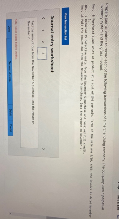 WAY OF CRIE su Prepare journal entries to record each of the following transactions of a merchandising company. The company u