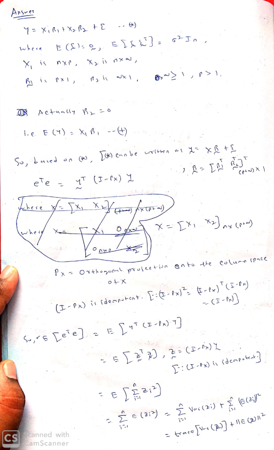 ] = 6? In, Answer Y = Xi Bit Xs BB E - 6K) where E(F)-0, BIE Xi is nxe, is nxo, By in PX1, R2 is axi. > p>1. . To Actually