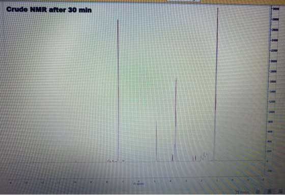 Crude NMR after 30 min 28 Focus II