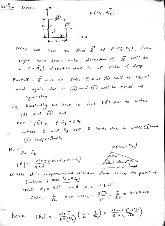Sol:- hive (y p (ala, 9%) kan им с row we have to find Š at P (ay, ale), from right hand screw rule, direction of Ŝ will be i