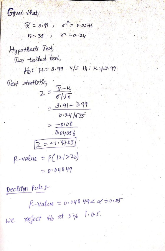 Iven Vhat tailed tert 2. ., 3.91-3.99 bID8 2 -1.9723 Pvalue PC11>70) Decfsfon Rule