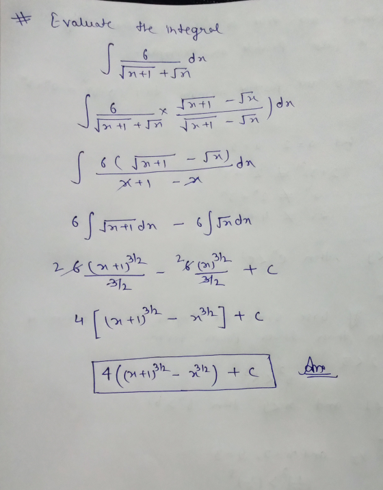 * Evaluate the integral unti – Shimano salon Jart+n Jati - of sation - ofonda 4 (12+ih – xph] + c | 4 (641312_6579) +c] Armed
