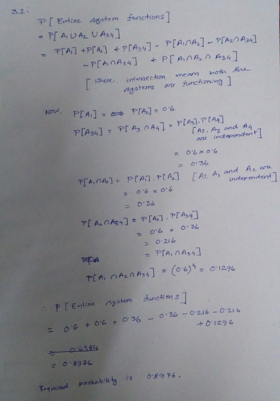 3.2 P I Emtise ssetem functions] systems aru furctimina ー0.6 『As, Aるarok A4 oru independen FTA,nA]: P[AT, PLA.] [ dependent As, A, an I AAs P[A].PTAs 0 216 0.89子6 Requ Pmobabiuty is 08976