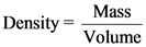 Mass
DensityVolume
