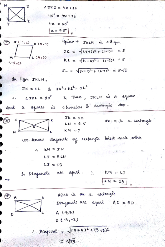 니21 = 30 n→ JKLM us all-nm 了k = 12 KM =タ are equae AC=BD A L43 Diao