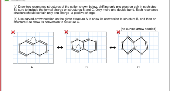 an learning (a) Draw two resonance structures of t