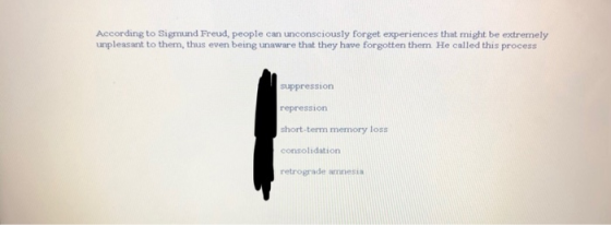 According to Sigmund Freud, people can unconsciously forget experiences that might be extremely unpleasant to them, thus even