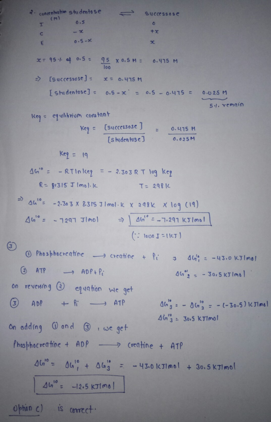 concentration studentose Successos e 0.5 - x +x 0.5-x x= 95.1 of 0.5= => [successo se] - [studentose] = 95 x 0.5M = 0.475 M 1