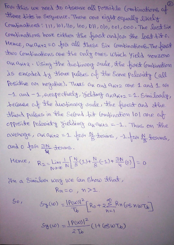 Foor this we need to observe all possible comtinations of three bits in Sequence. There are eight equally likely Comtinations
