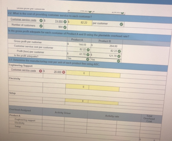 S US 2.2 What is the cost of providing customer service to each customer? Customer service costs 74.000 82.22 per customer Nu