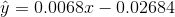 y = 0.0068.1 -0.02684